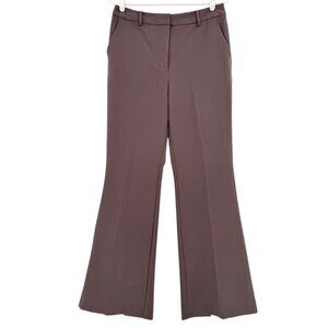 Worthington Women's Stretch Chocolate Plum Trousers Size 8 Back Slits NWT $84.00
